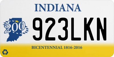 IN license plate 923LKN