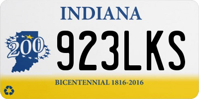 IN license plate 923LKS
