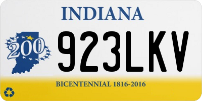 IN license plate 923LKV