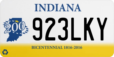 IN license plate 923LKY