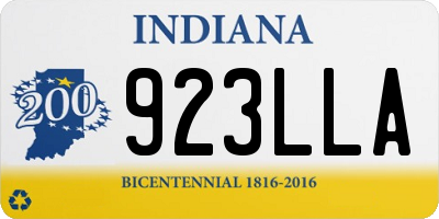 IN license plate 923LLA