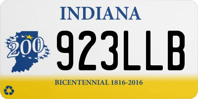 IN license plate 923LLB