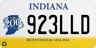IN license plate 923LLD