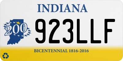 IN license plate 923LLF