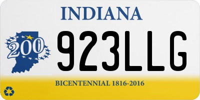 IN license plate 923LLG