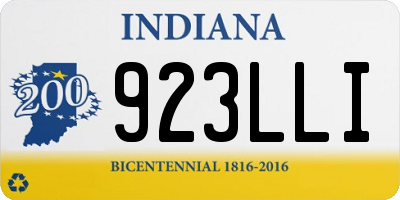 IN license plate 923LLI