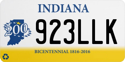 IN license plate 923LLK