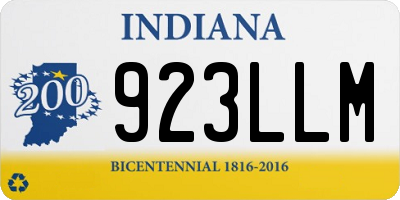 IN license plate 923LLM