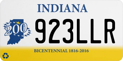 IN license plate 923LLR