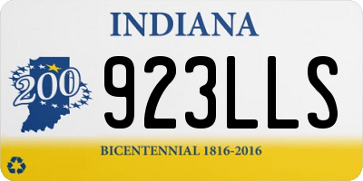 IN license plate 923LLS