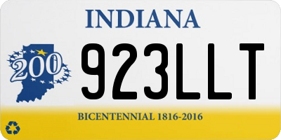 IN license plate 923LLT
