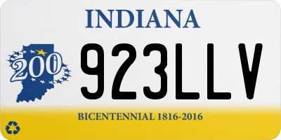 IN license plate 923LLV