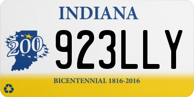 IN license plate 923LLY