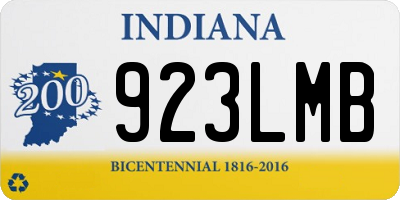 IN license plate 923LMB