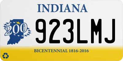 IN license plate 923LMJ
