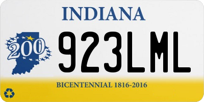 IN license plate 923LML