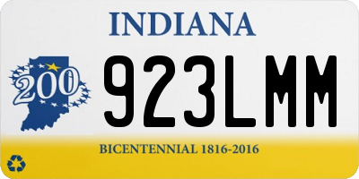 IN license plate 923LMM