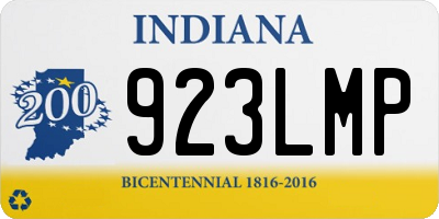 IN license plate 923LMP