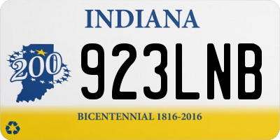 IN license plate 923LNB