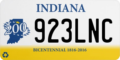 IN license plate 923LNC