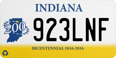IN license plate 923LNF