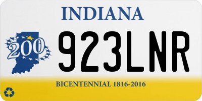 IN license plate 923LNR