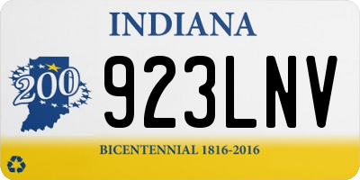 IN license plate 923LNV