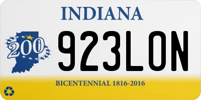 IN license plate 923LON