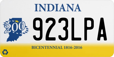 IN license plate 923LPA