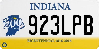 IN license plate 923LPB