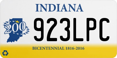 IN license plate 923LPC