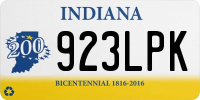 IN license plate 923LPK