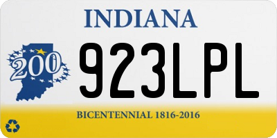 IN license plate 923LPL