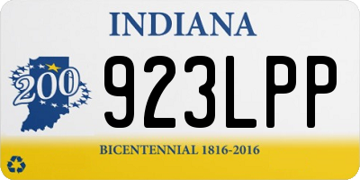 IN license plate 923LPP