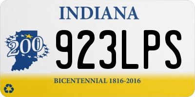 IN license plate 923LPS