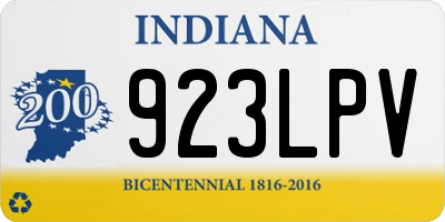 IN license plate 923LPV