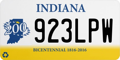IN license plate 923LPW
