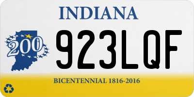 IN license plate 923LQF