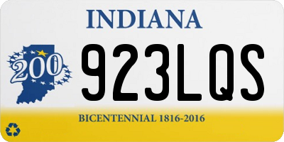 IN license plate 923LQS