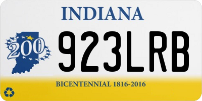 IN license plate 923LRB