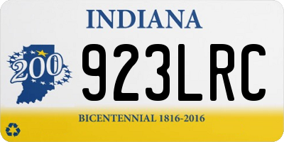 IN license plate 923LRC