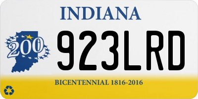 IN license plate 923LRD