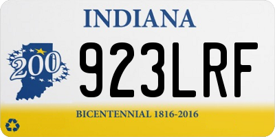 IN license plate 923LRF