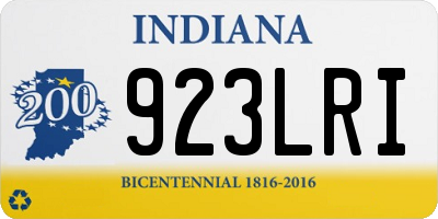IN license plate 923LRI