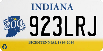 IN license plate 923LRJ