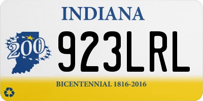 IN license plate 923LRL
