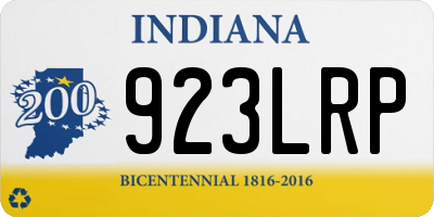 IN license plate 923LRP