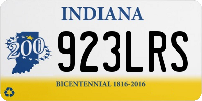 IN license plate 923LRS