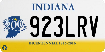 IN license plate 923LRV