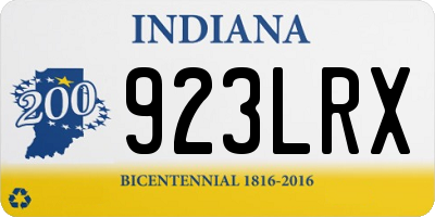 IN license plate 923LRX